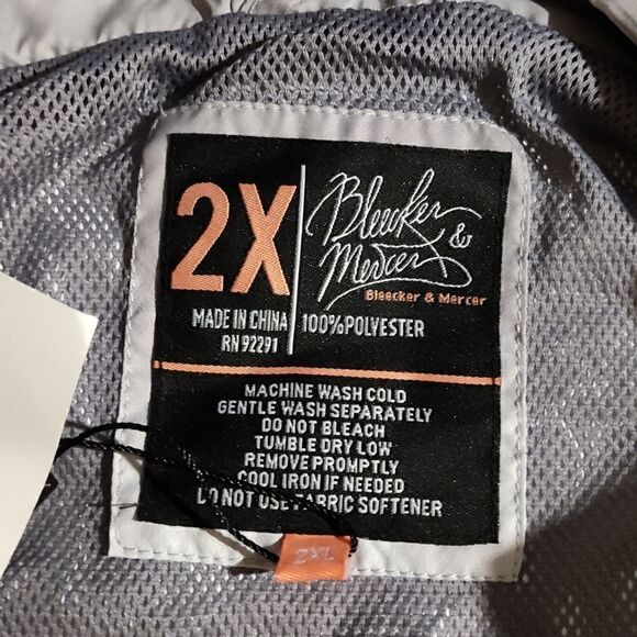 Bleecker & Mercer gray/black windbreaker/raincoat nwt - Picture 4 of 9